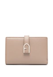 Furla Portemonnaie mit Logo-Schild - Nude