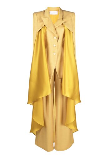 Gaby Charbachy draped peak collar suit - Gelb