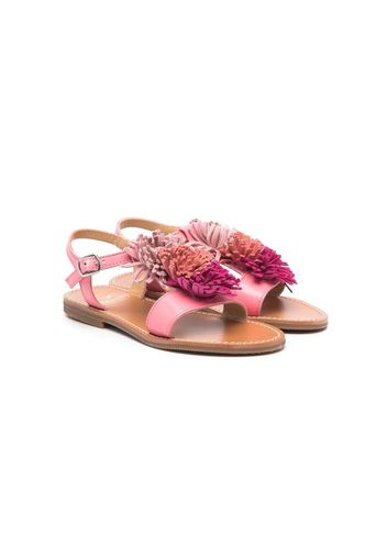 Gallucci Kids pompom-detail open-toe sandals - Rosa