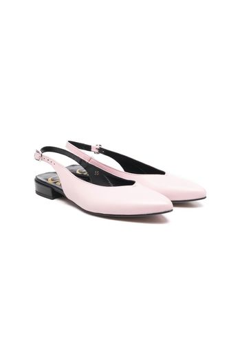 Gallucci Kids sling-back leather shoes - Rosa