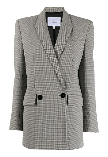 Galvan Blazer mit Hahnentrittmuster - Schwarz