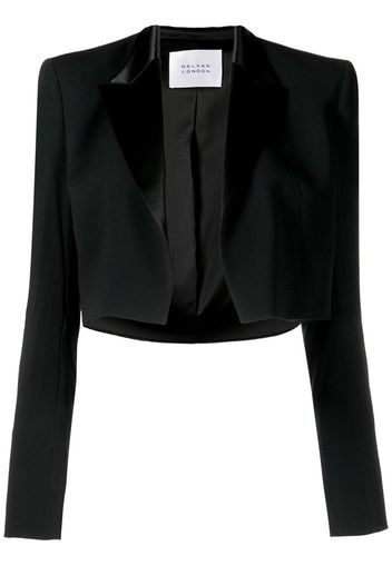 Galvan cropped tailored blazer - Schwarz