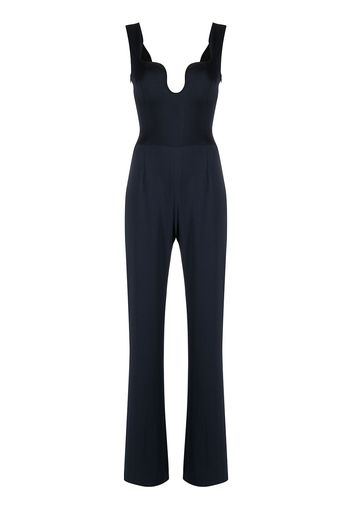 Galvan Jumpsuit mit weitem Bein - Blau