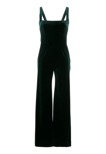 Galvan Vesper velvet-effect jumpsuit - Grün