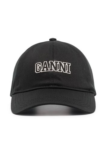 GANNI Baseballkappe mit Logo-Stickerei - Schwarz