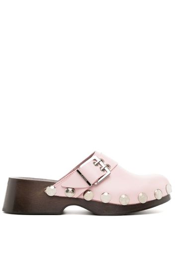 GANNI stud-detail leather mules - Rosa