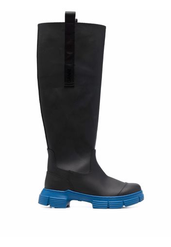 GANNI Country recycled-rubber boots - Schwarz