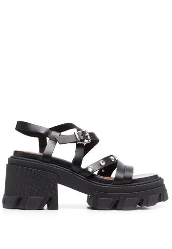 GANNI chunky open-toe sandals - Schwarz