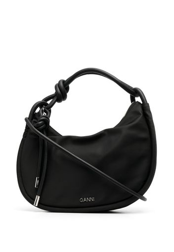 GANNI knotted top-handle bag - Schwarz