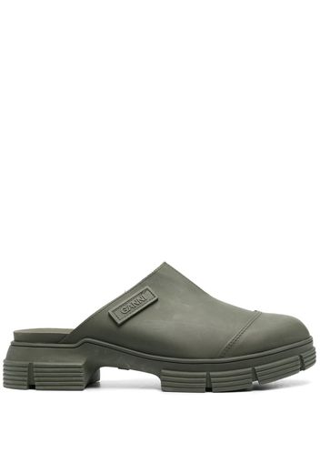 GANNI slip-on rubber mules - Grün