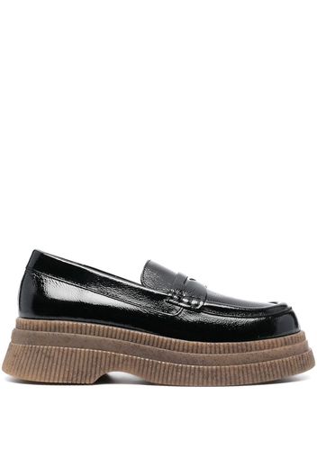 GANNI penny-slot 55mm loafers - Schwarz