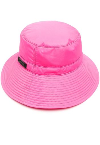 GANNI Tech logo-patch bucket hat - Rosa