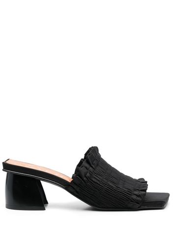 GANNI Smock 65mm kitten-heel mules - Schwarz