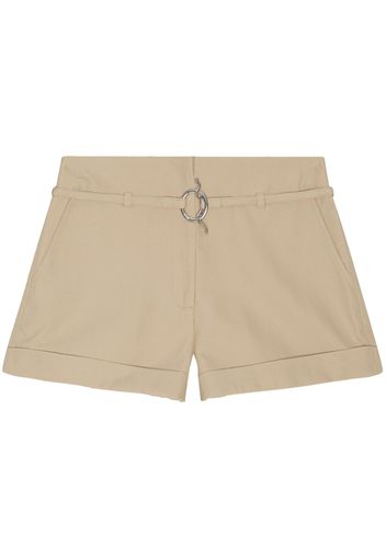 GANNI Shorts mit Gürtel - Nude