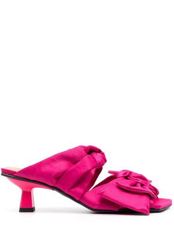 GANNI bow-detail mules - Rosa