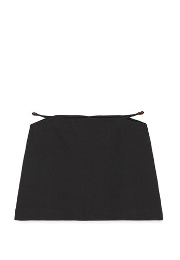 GANNI bead-detail organic cotton miniskirt - Schwarz