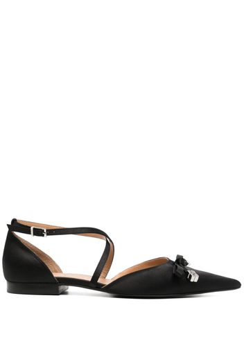 GANNI bow-detail pointed-toe pumps - Schwarz