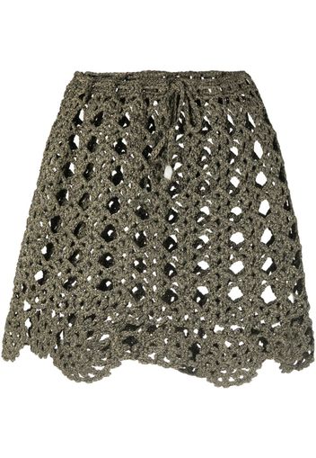 GANNI crochet knit skirt - Schwarz