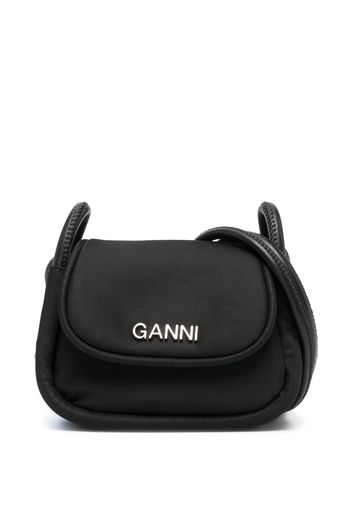 GANNI mini Knot Flap crossbody bag - Schwarz