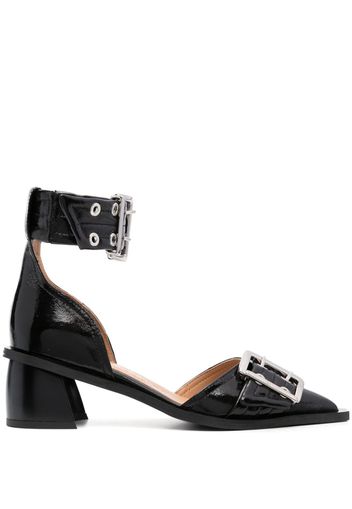 GANNI 7mm buckle-detail pumps - Schwarz