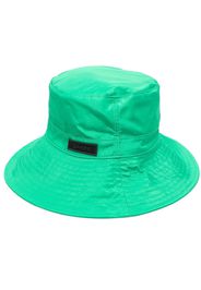 GANNI Tech logo-patch bucket hat - Grün