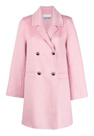 GANNI notched-lapels double-breasted coat - Rosa