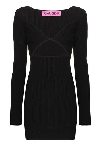 GAUGE81 ribbed mini dress - Schwarz