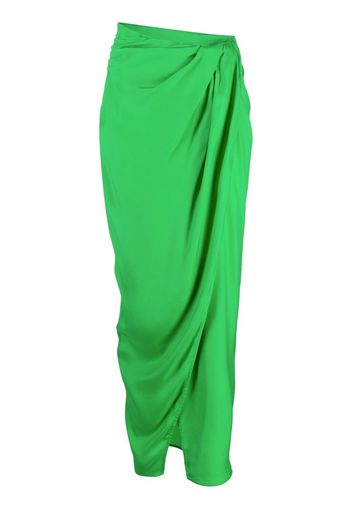 GAUGE81 draped maxi skirt - Grün