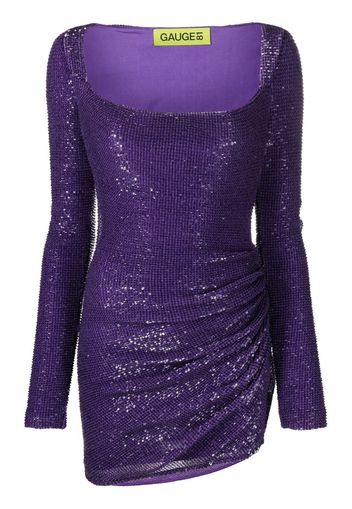 GAUGE81 sequin-embellished long-sleeve minidress - Violett