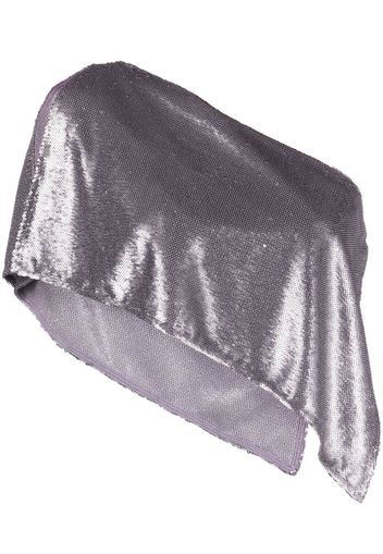 GAUGE81 one-shoulder metallic-effect top - Violett