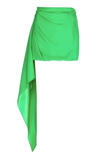 GAUGE81 draped silk mini skirt - Grün