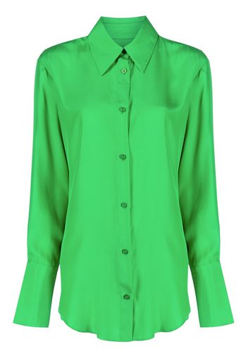 GAUGE81 classic collar silk shirt - Grün