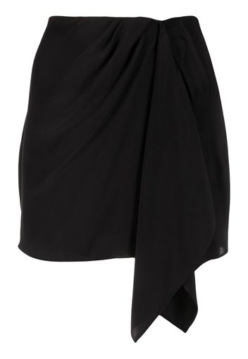 GAUGE81 Anjo draped silk miniskirt - Schwarz