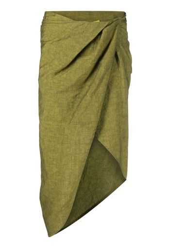 GAUGE81 Paita draped midi skirt - Grün