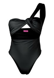 GAUGE81 one-shoulder twist swimsuit - Schwarz