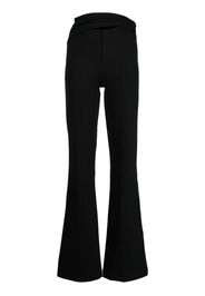 GAUGE81 flare cut-out trousers - Schwarz