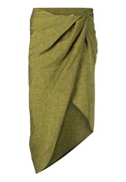 GAUGE81 Paita draped midi skirt - Grün