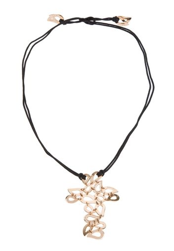 Gavello Halskette mit Kreuzanhänger - Schwarz