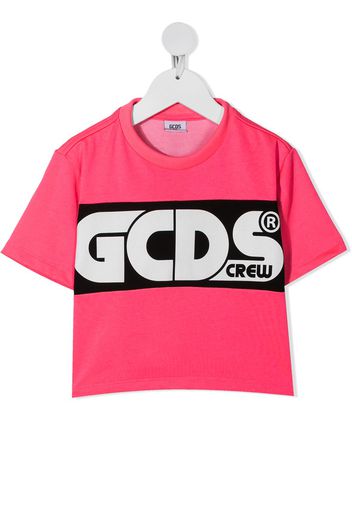 Gcds Kids T-Shirt mit Logo-Print - Rosa