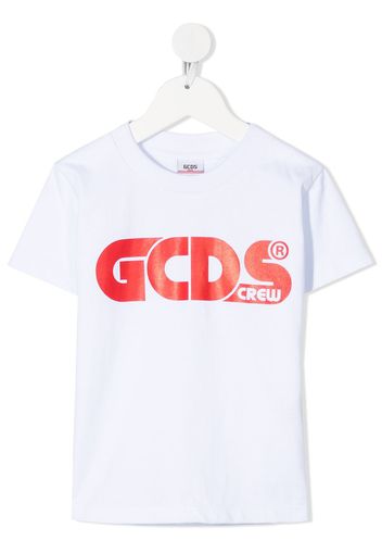 Gcds Kids T-Shirt mit Logo-Print - Weiß