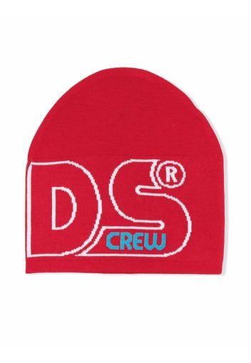 Gcds Kids Mütze mit Logo-Print - Rot