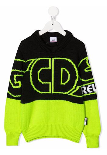 Gcds Kids Zweifarbiger Pullover - Schwarz