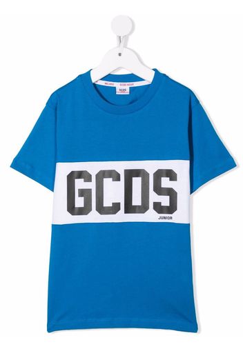 Gcds Kids cotton logo-print T-shirt - Blau