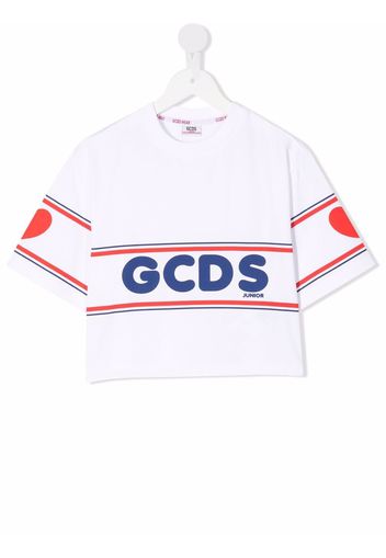 Gcds Kids logo-print T-shirt - Weiß