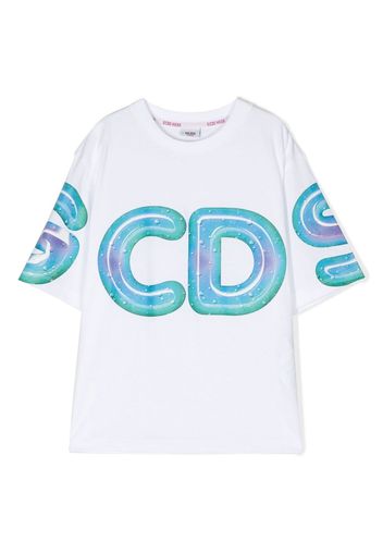 Gcds Kids logo-print T-shirt - Weiß