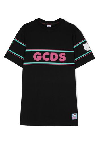 Gcds Kids logo-print T-shirt dress - Schwarz