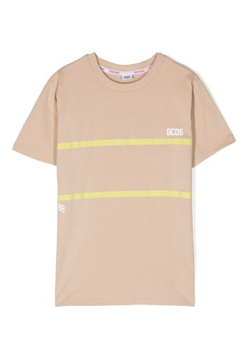 Gcds Kids chest logo-print detail T-shirt - Nude