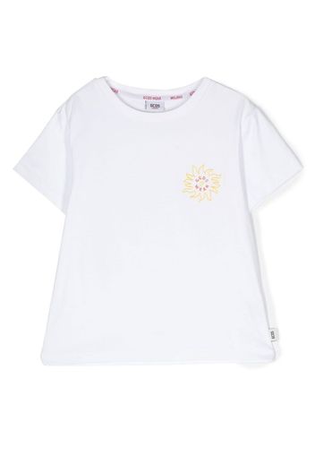 Gcds Kids logo-print detail T-shirt - Weiß