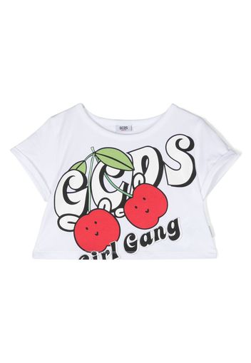 Gcds Kids logo-print T-shirt - Weiß