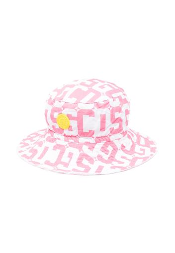 Gcds Kids monogram-print bucket hat - Rosa